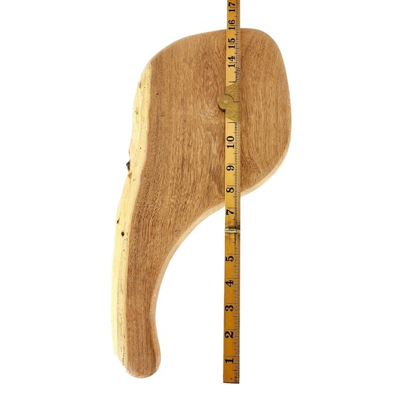 Vintage Primitive Live Edge Wood Hand Carved Rustic Meat Bread Cutting Board 17" - Picture 3 of 12